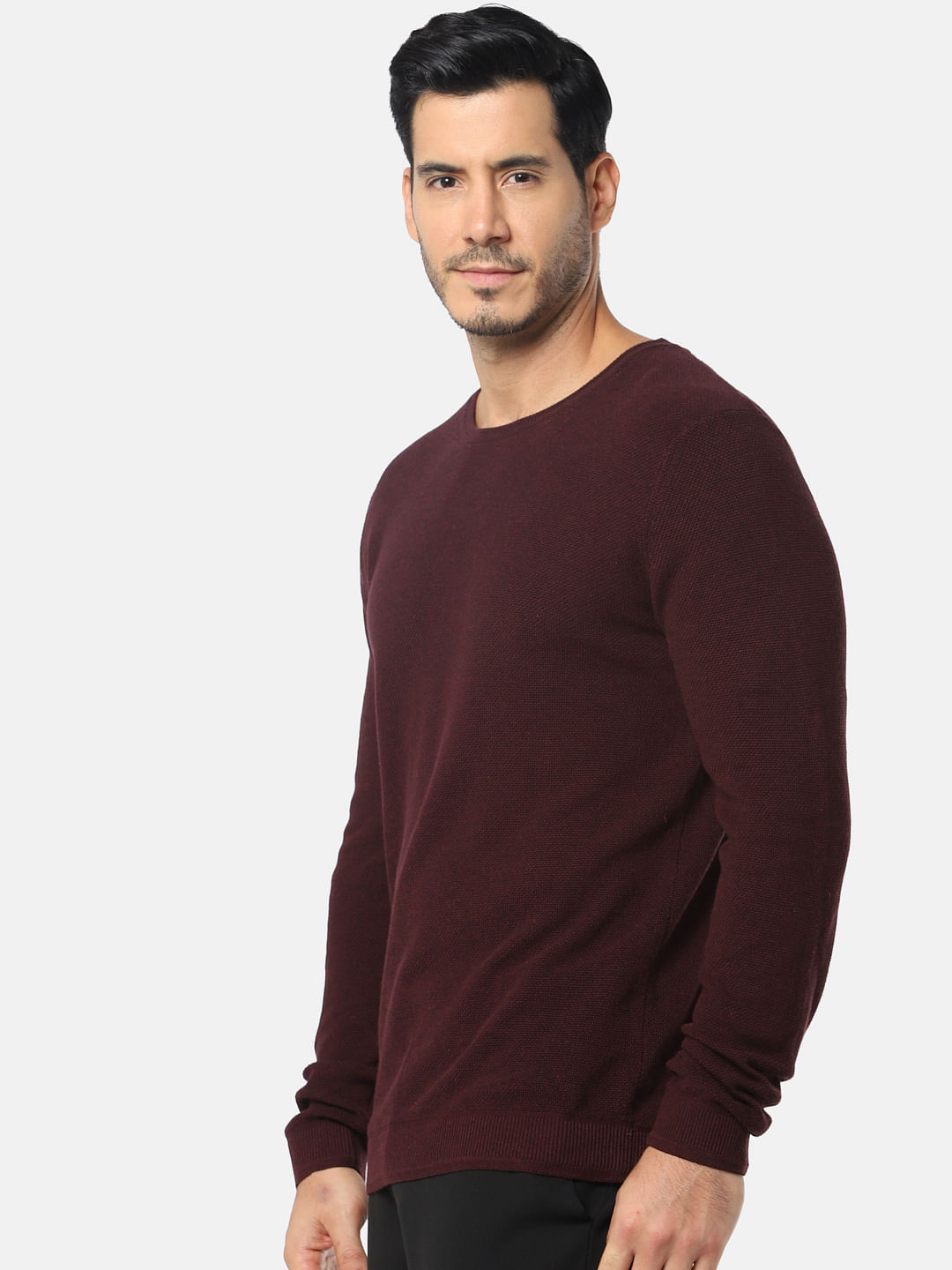 Burgundy Slim Fit Pullover