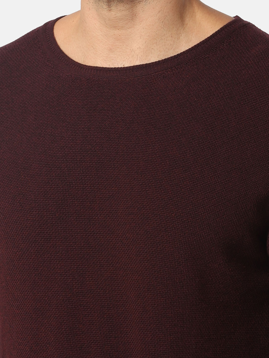 Burgundy Slim Fit Pullover