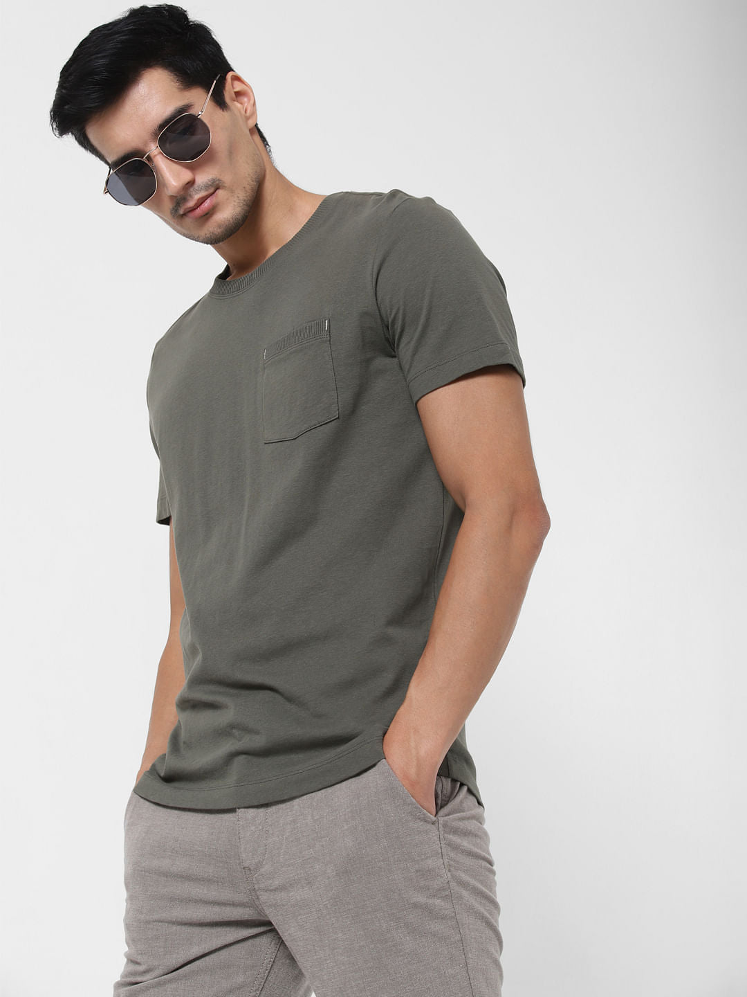 Green Crew Neck T-Shirt