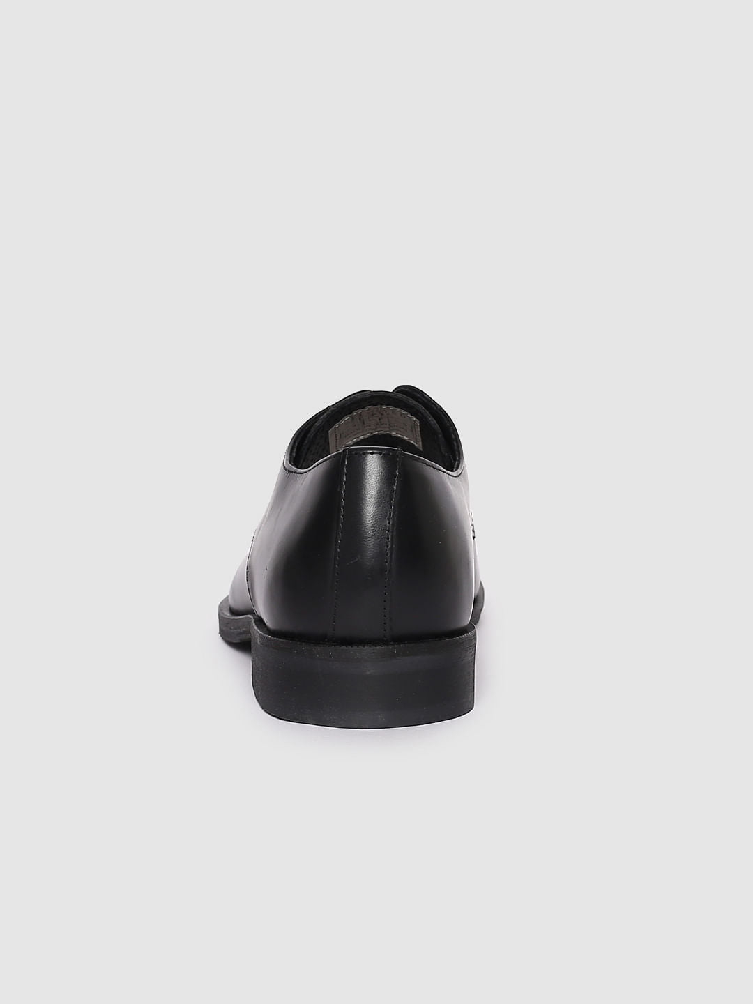 Black Leather Derby Shoes