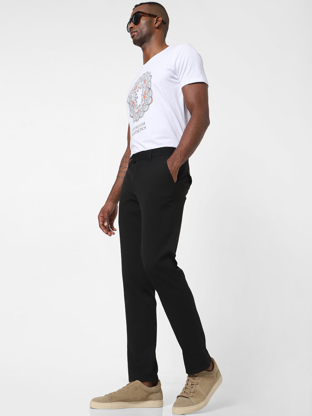Black Slim Fit Formal Trousers
