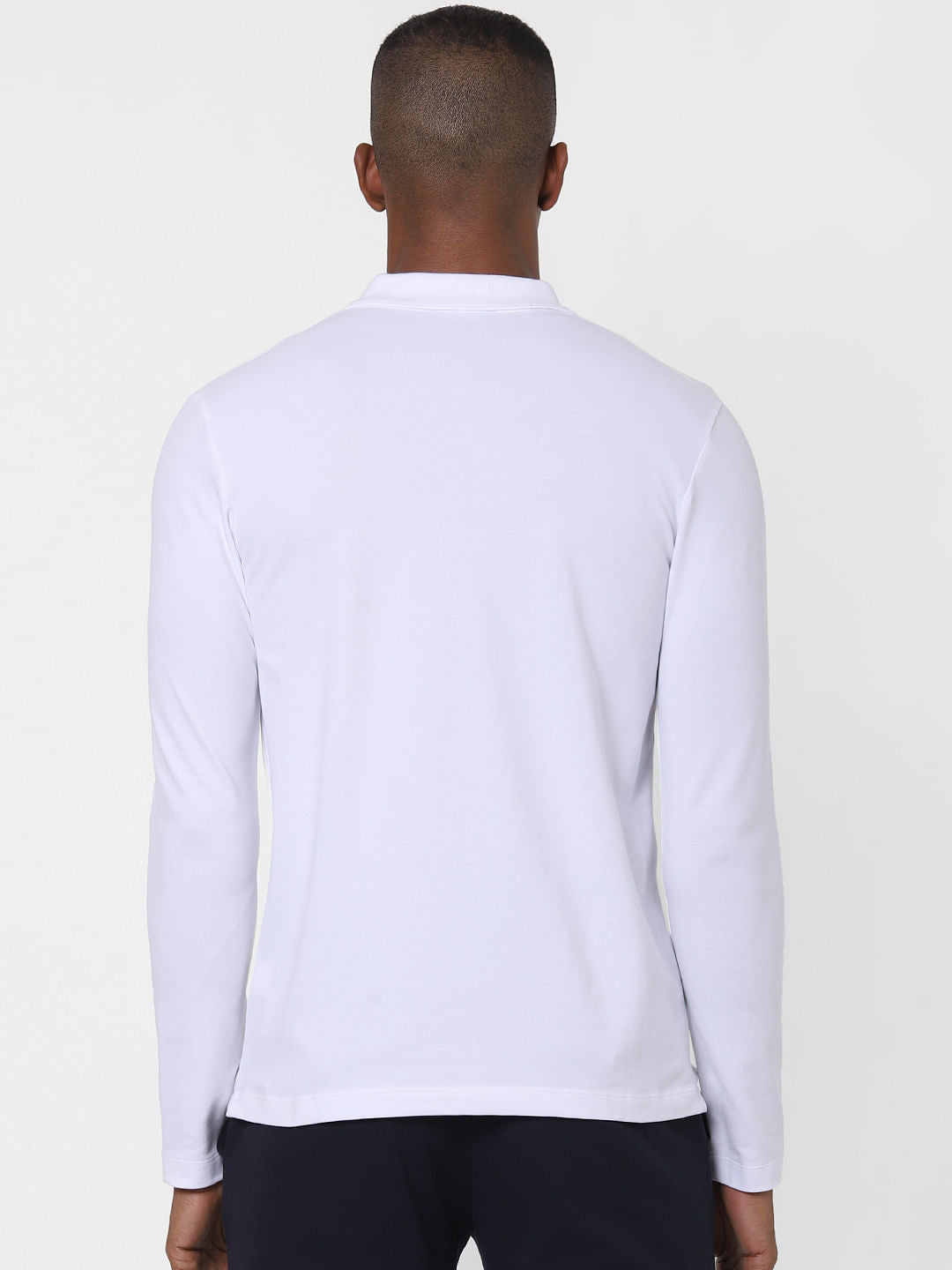 White Polo Neck T-Shirt
