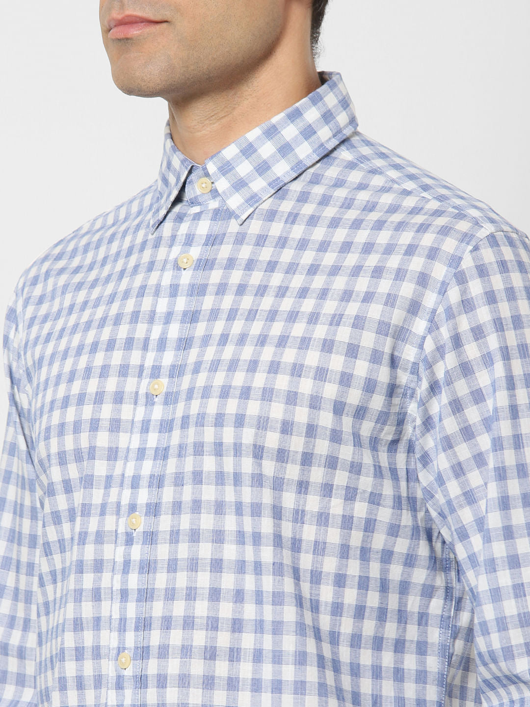 Blue Check Full Sleeves Shirt