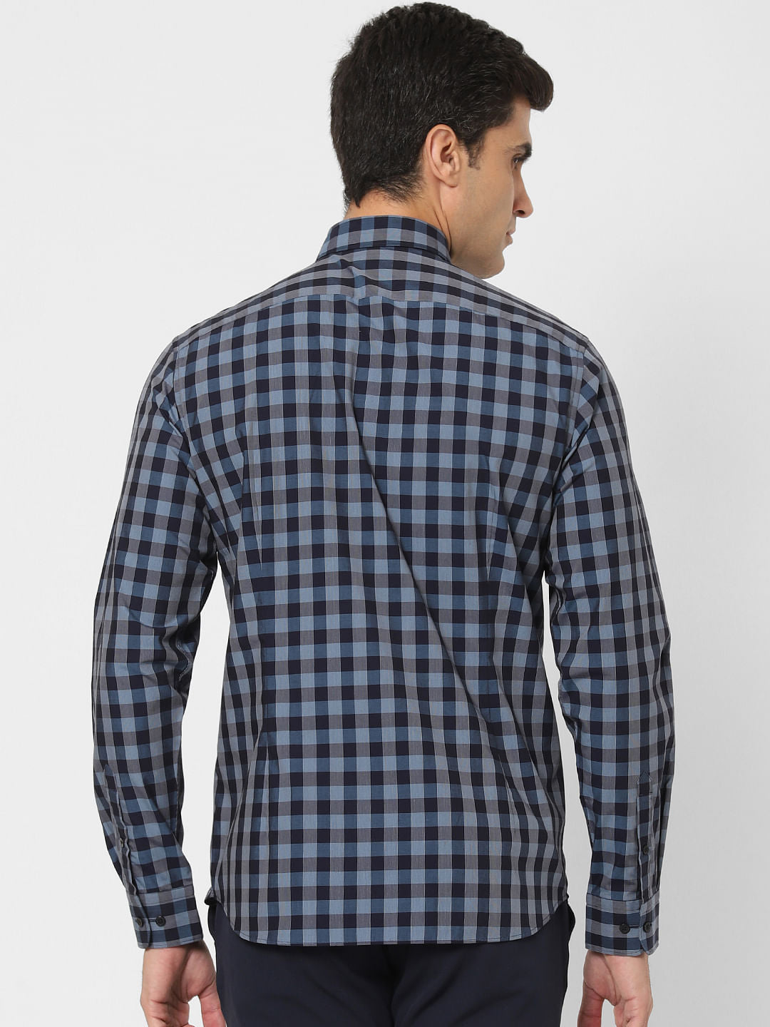 Blue Check Full Sleeves Shirt