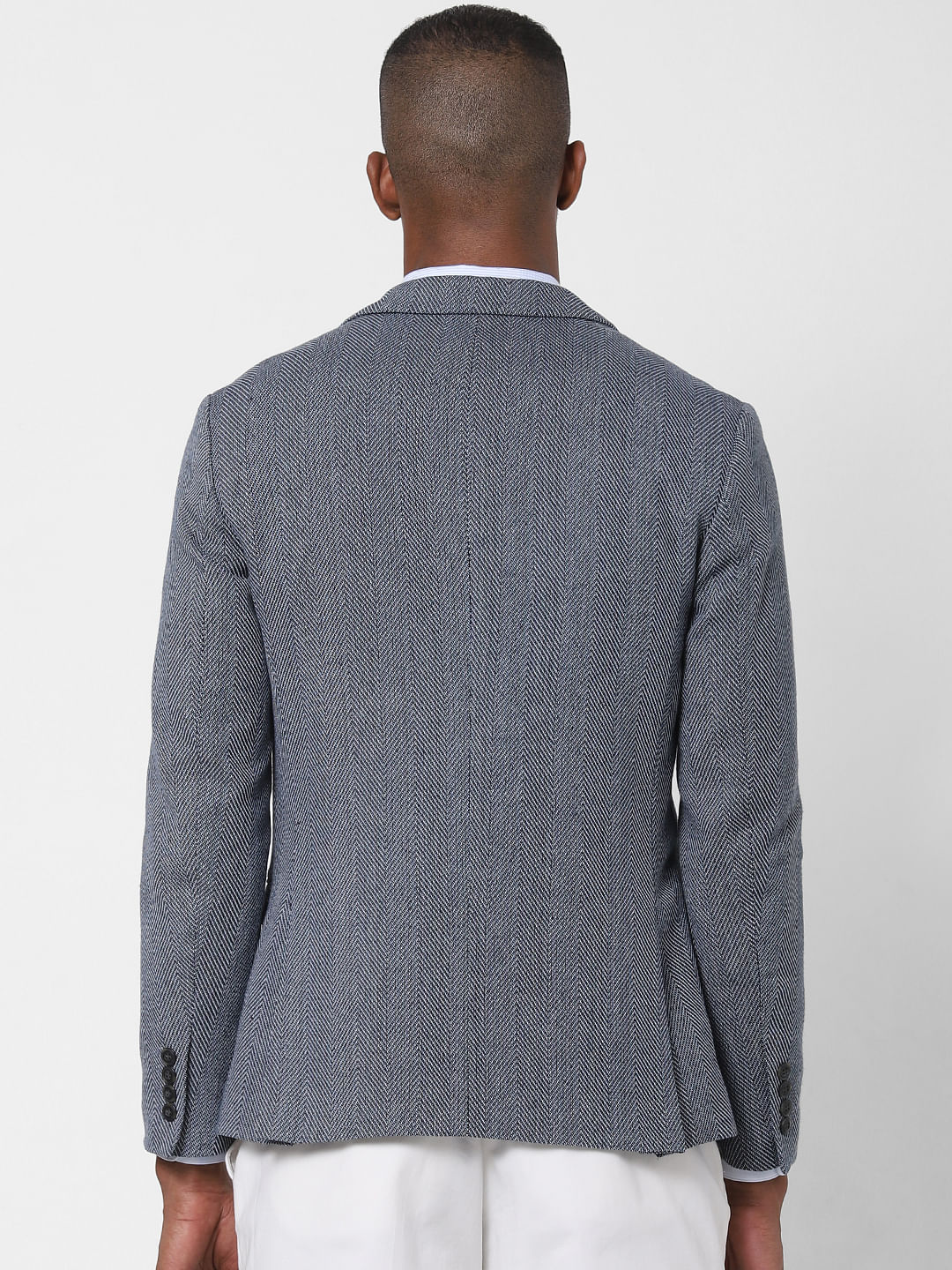 Dark Blue Double Button Blazer