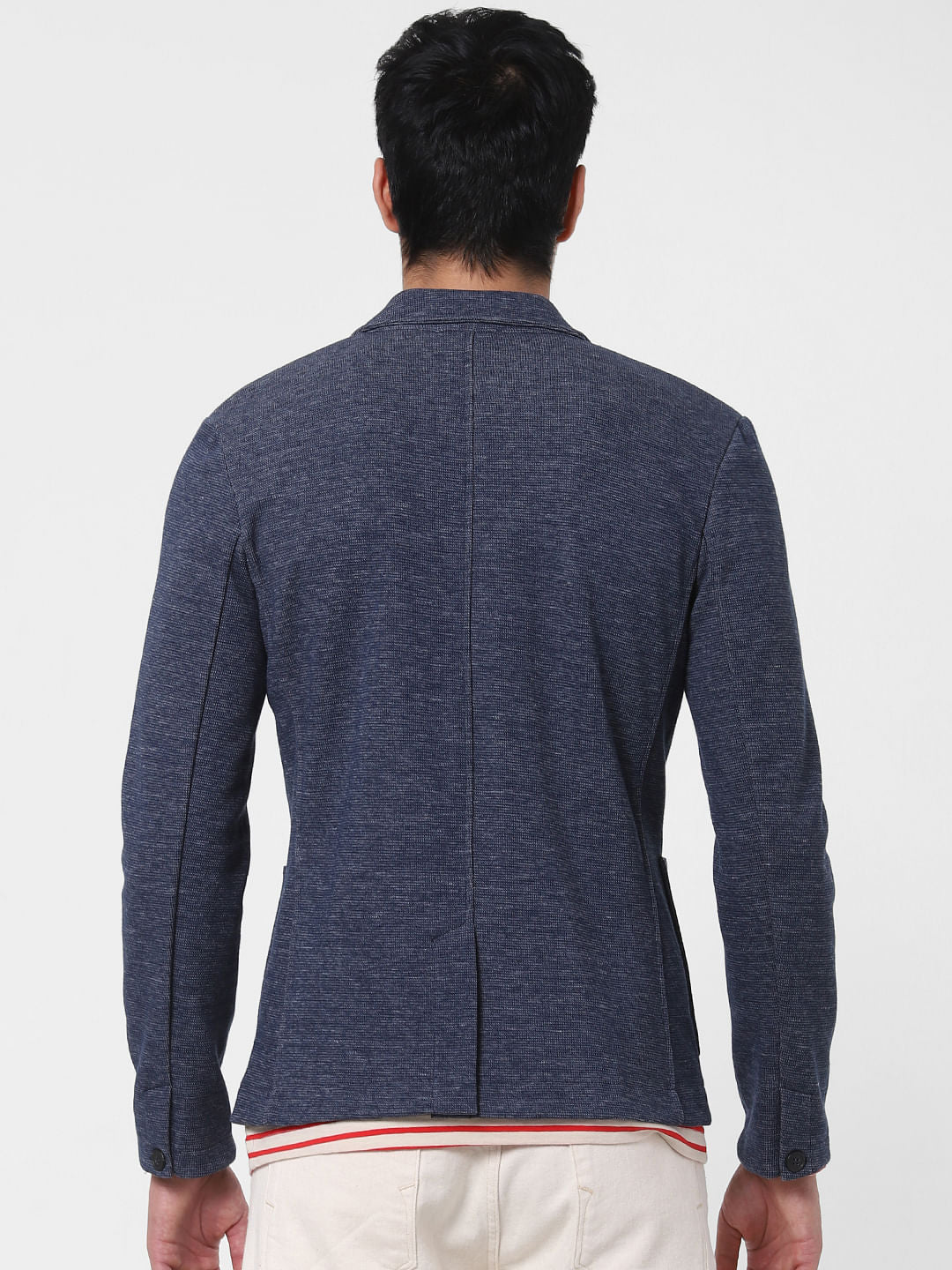 Dark Blue Double Button Blazer