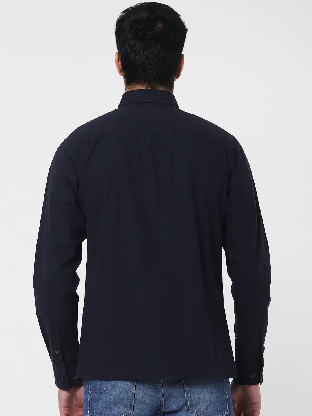 Navy Blue Full Sleeves Shirt