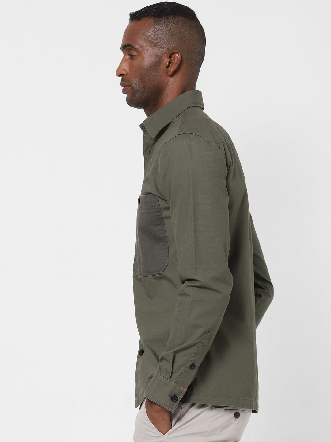 Olive Full Sleeves Shirt