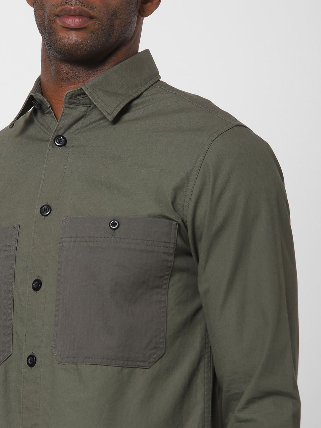 Olive Full Sleeves Shirt
