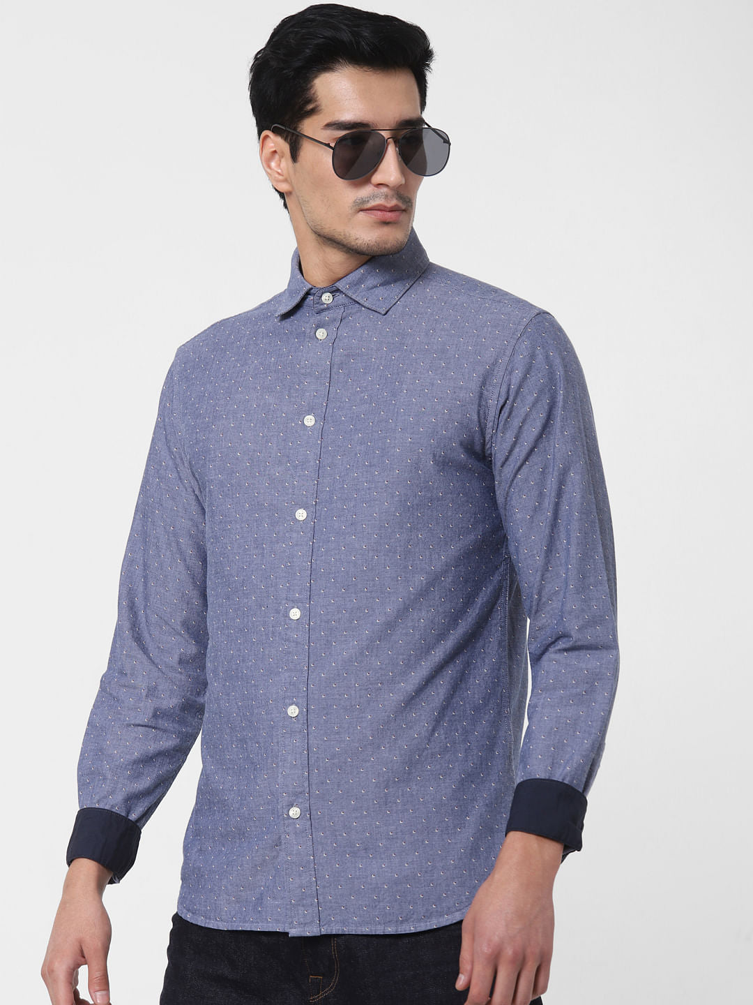 Blue Washed Full Sleeves Shirt