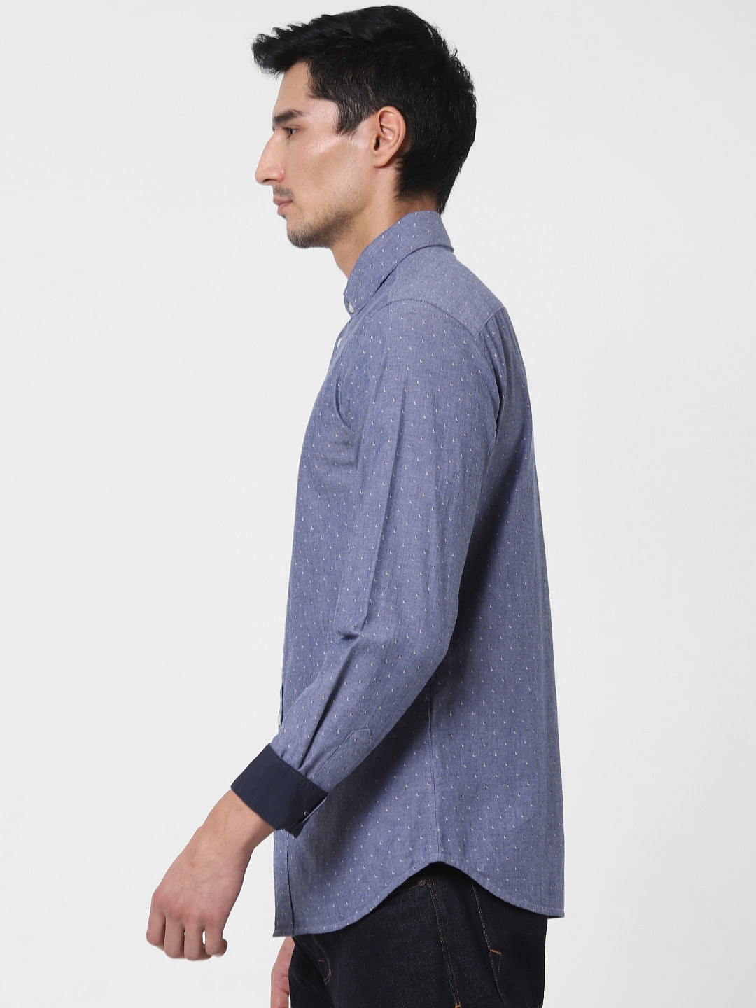 Blue Washed Full Sleeves Shirt