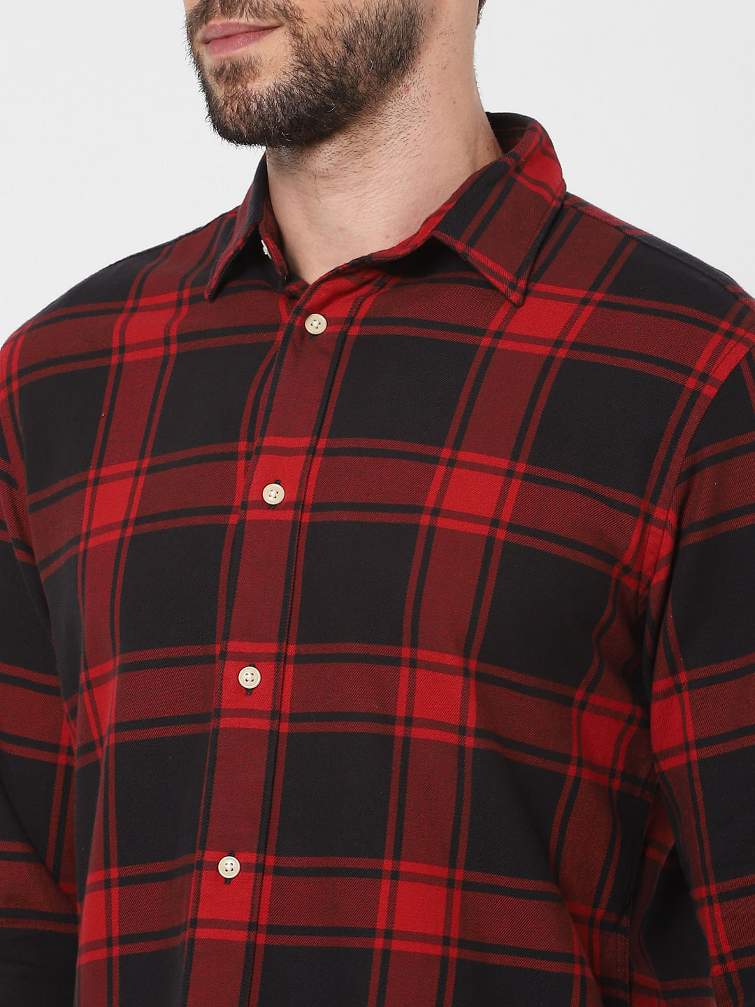 Red Check Full Sleeves Shirt