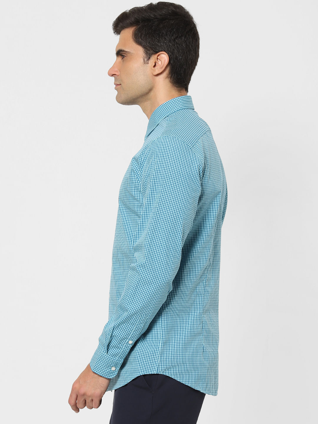 Blue Check Full Sleeves Shirt