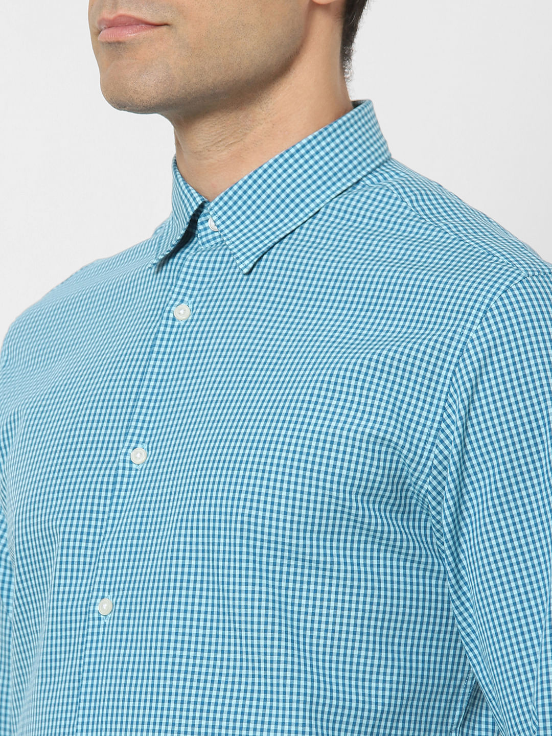 Blue Check Full Sleeves Shirt