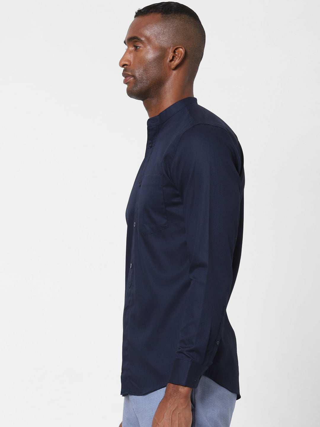 Navy Blue Formal Full Sleeves Shirt