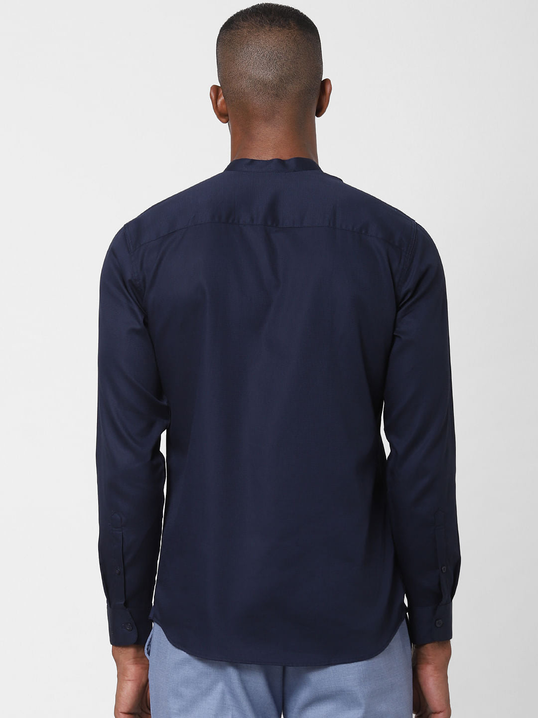 Navy Blue Formal Full Sleeves Shirt
