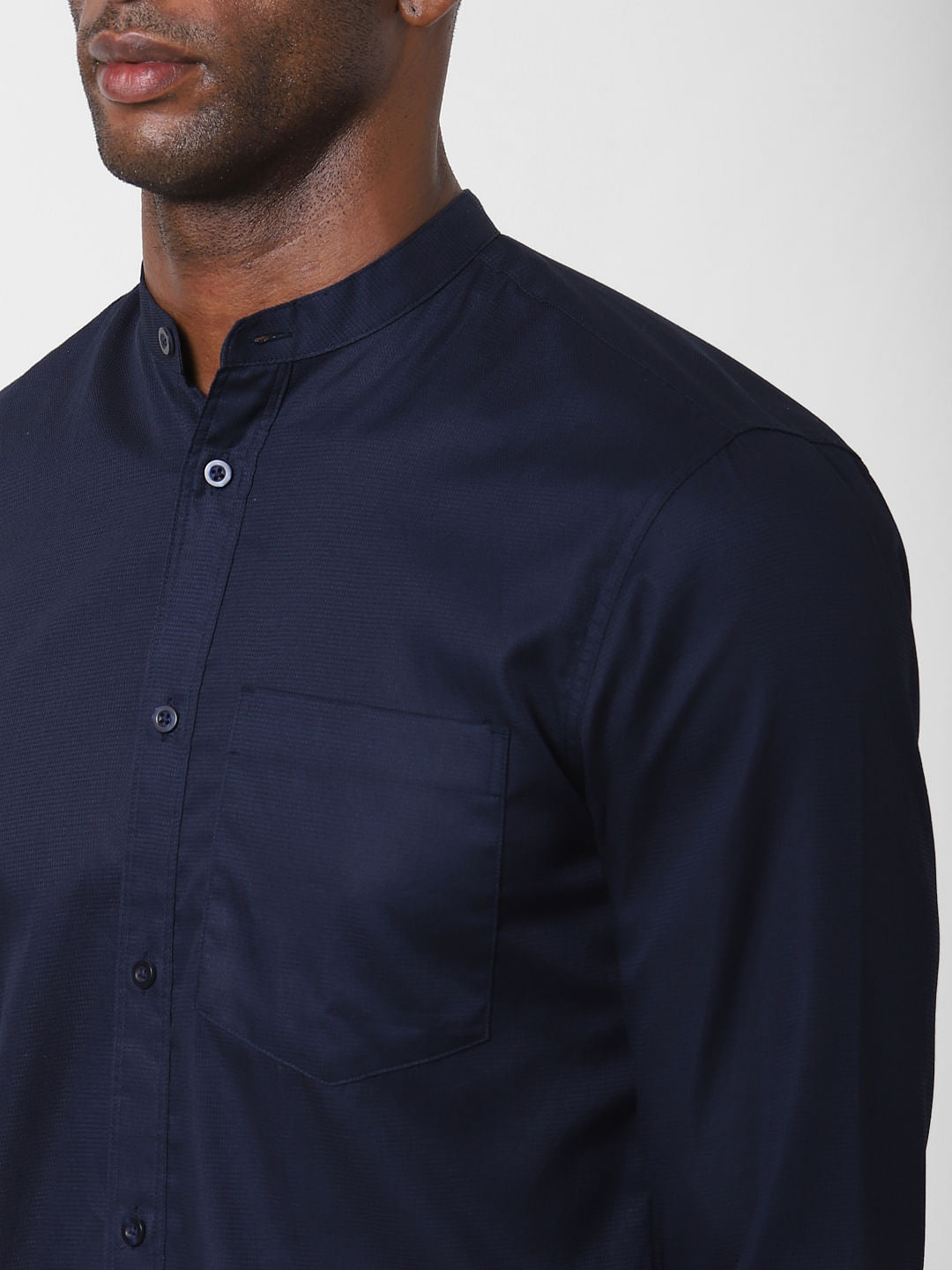 Navy Blue Formal Full Sleeves Shirt