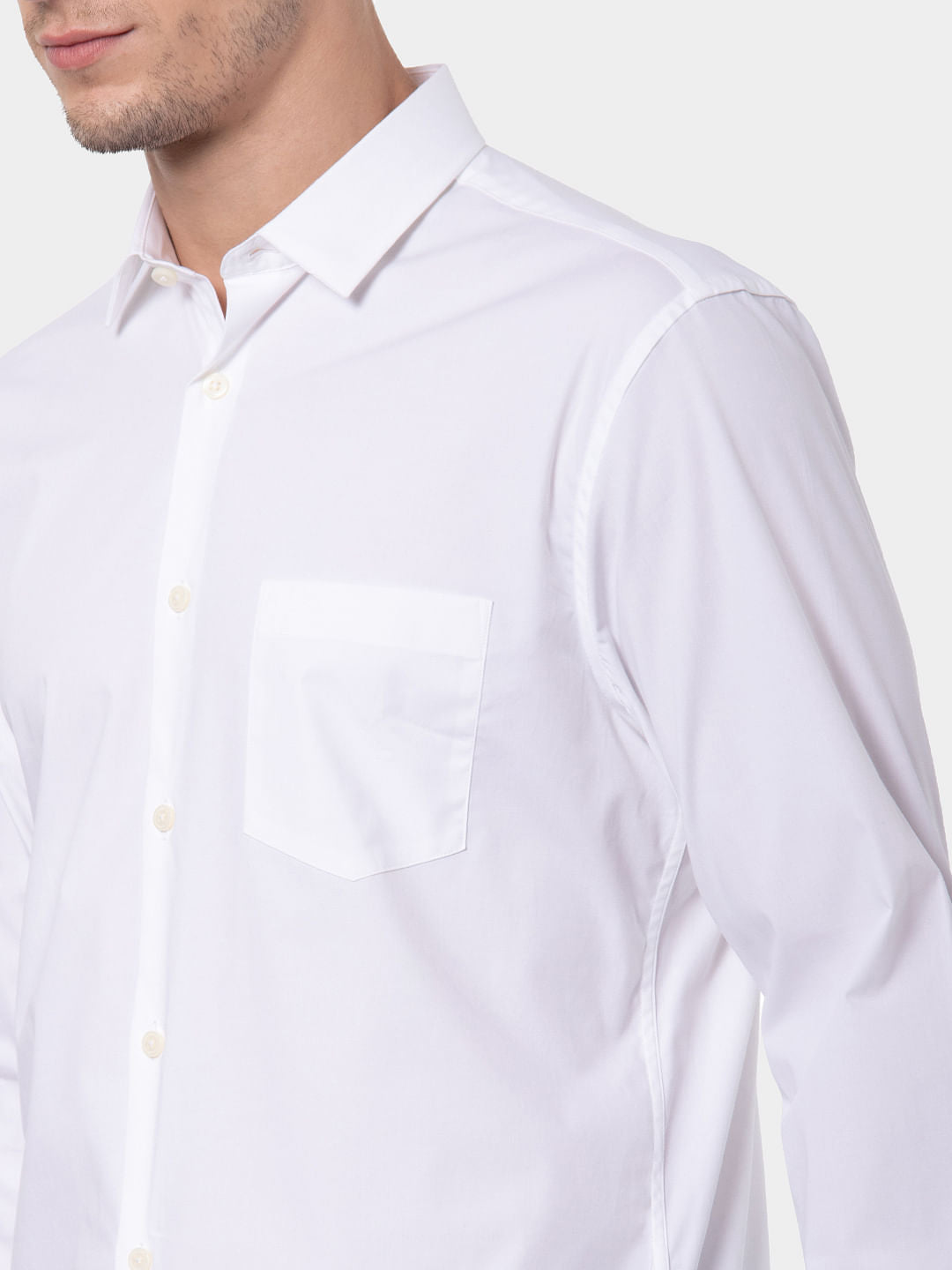 White Formal Full Sleeves Shirt
