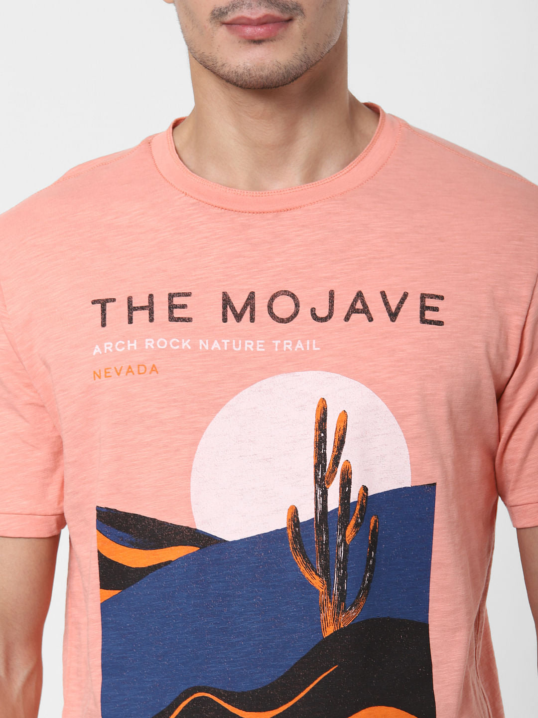 Pink Graphic Print Crew Neck T-Shirt