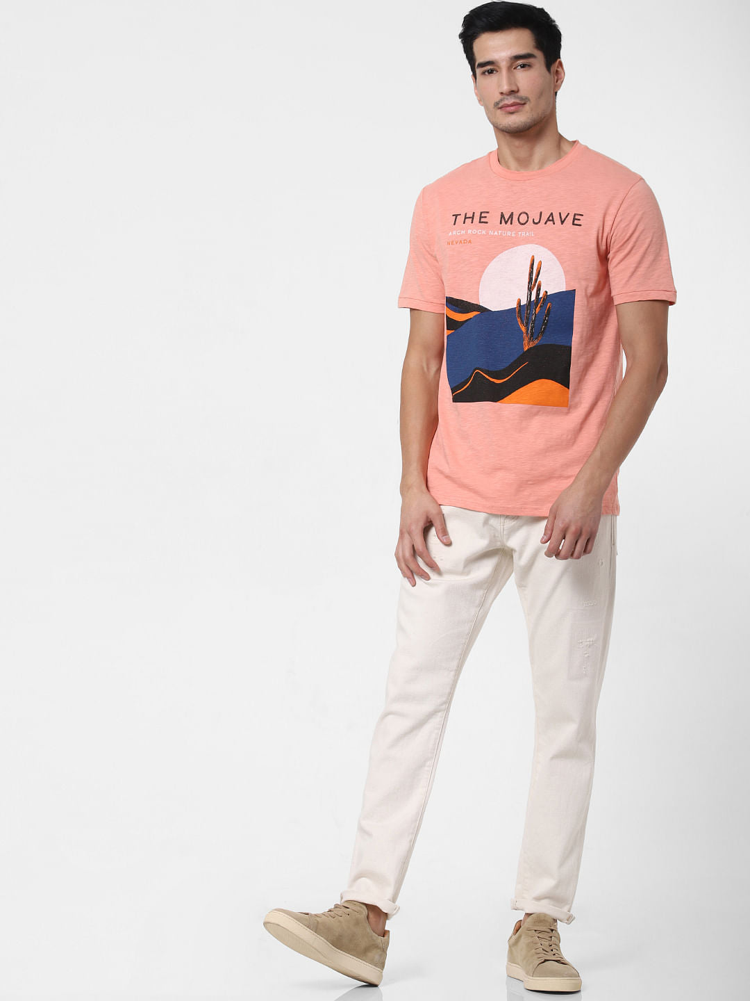 Pink Graphic Print Crew Neck T-Shirt