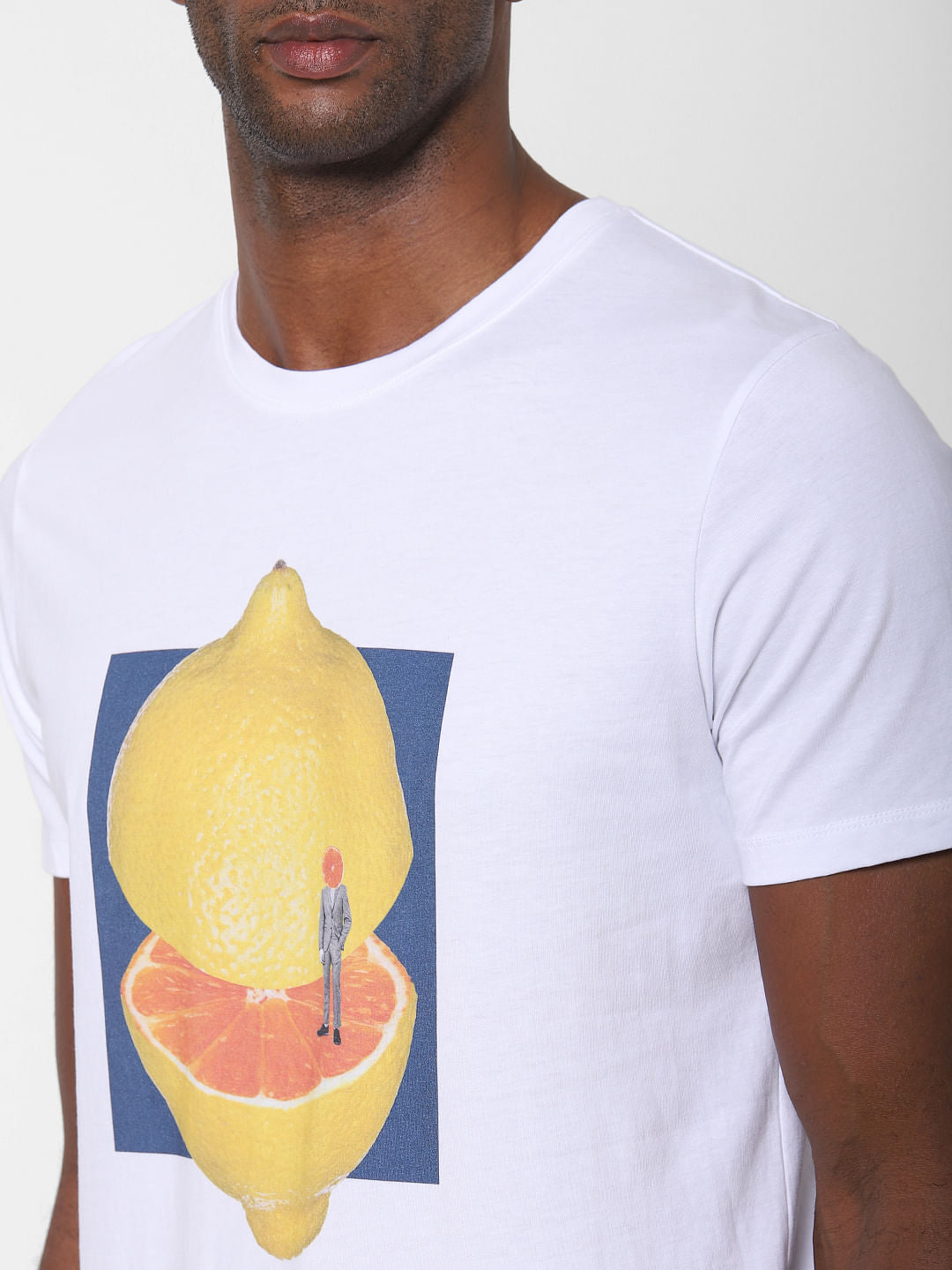 White Lemon Graphic Print T-Shirt