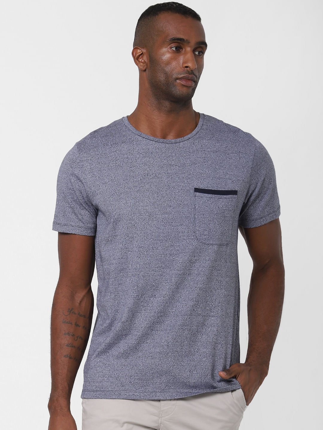 Blue Crew Neck T-Shirt