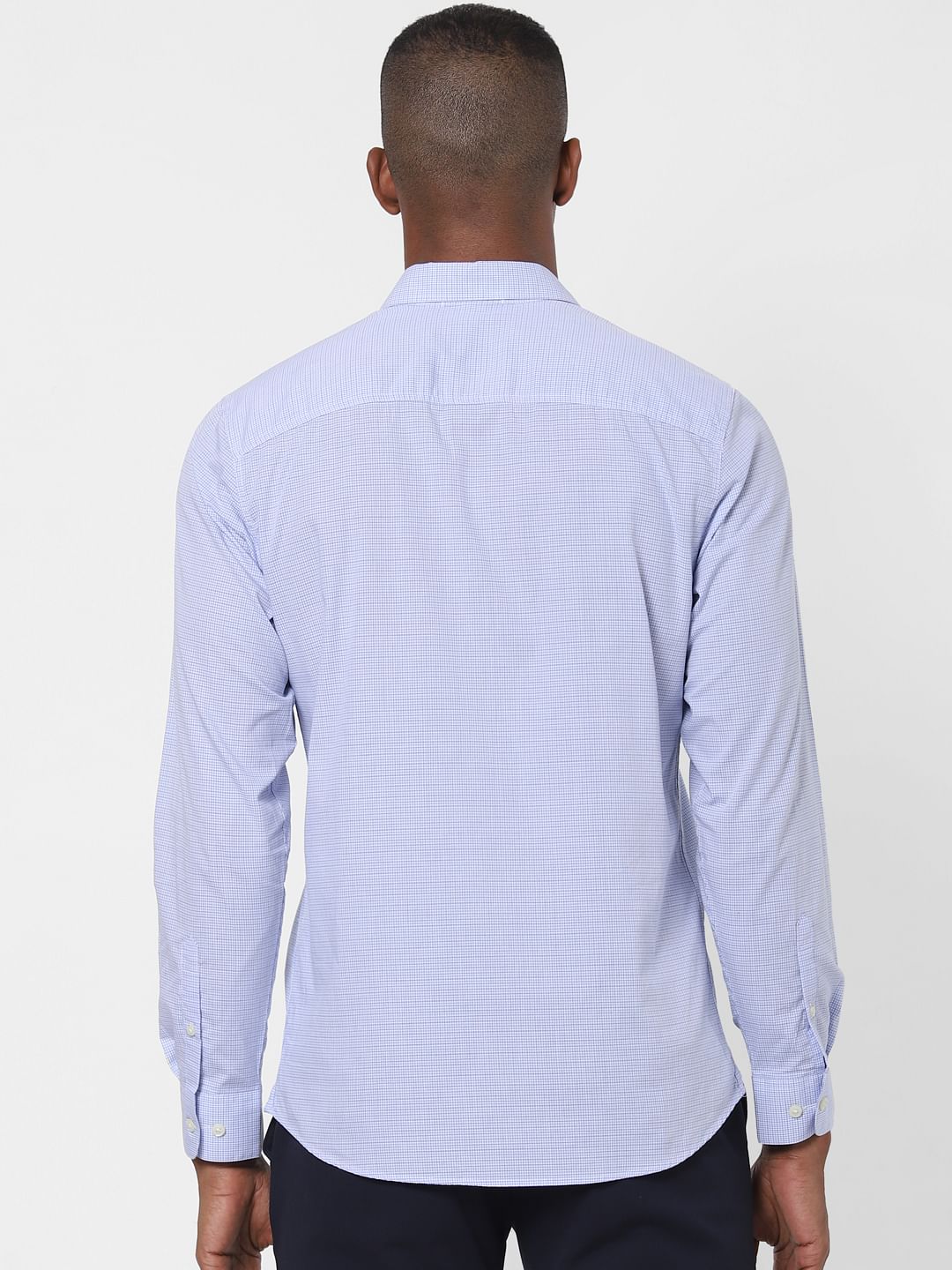 Blue Check Formal Full Sleeves Shirt