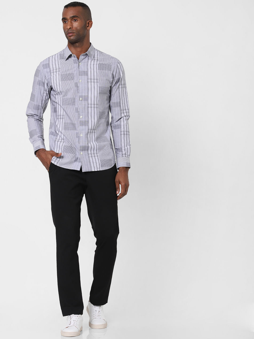 Black Check Full Sleeves Shirt