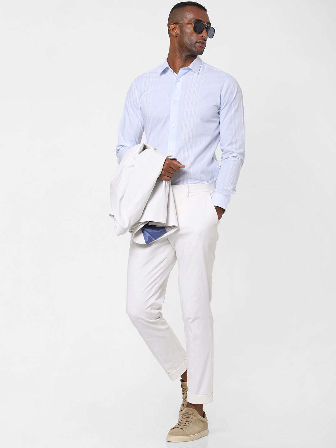Light Blue Check Full Sleeves Shirt