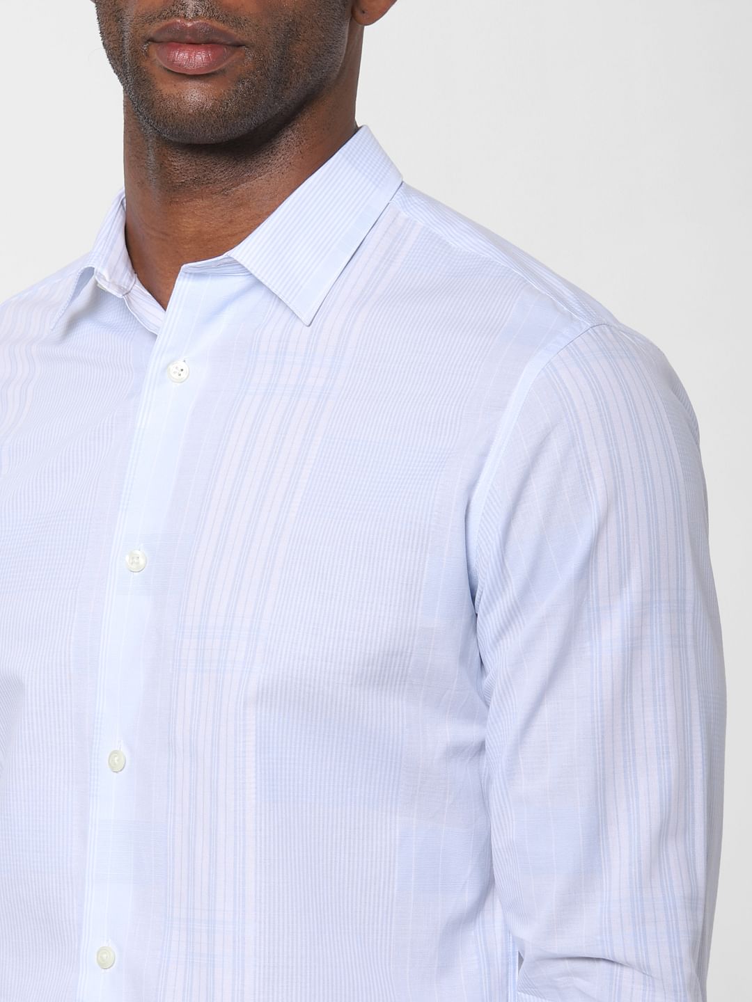 Light Blue Check Full Sleeves Shirt