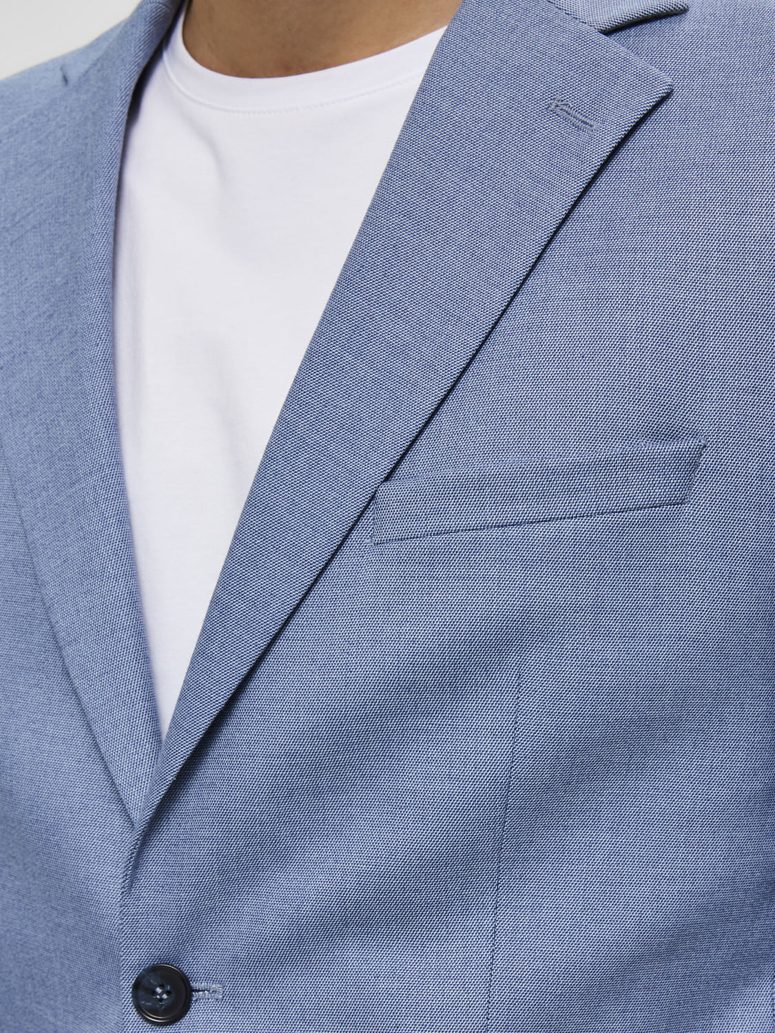 Light Blue Double Button Formal Blazer