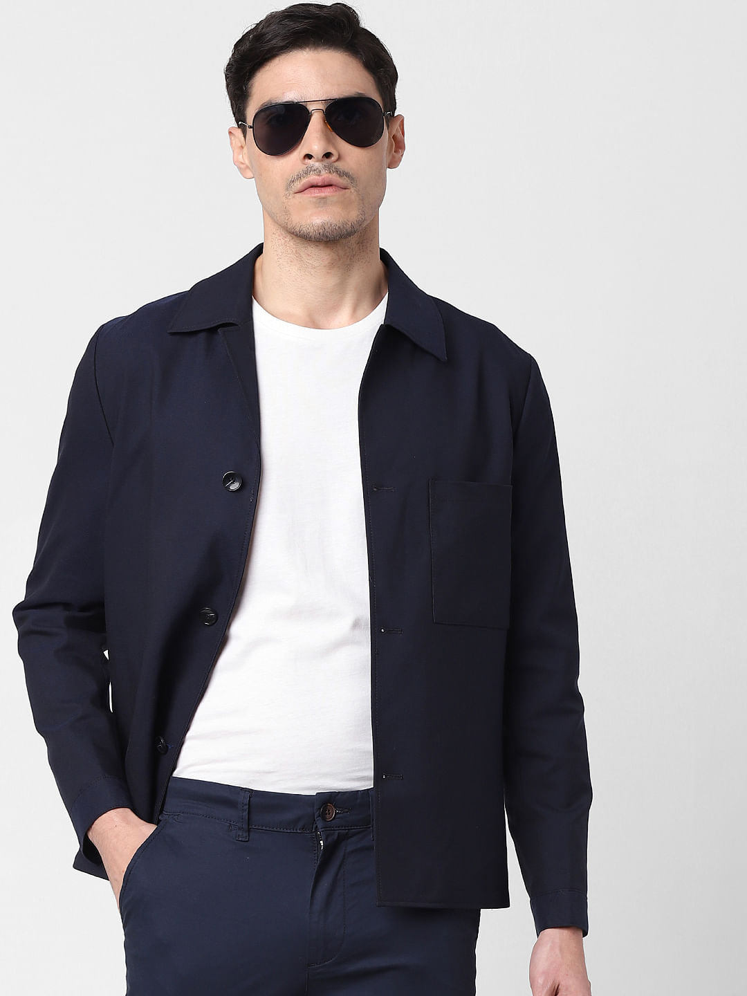 Navy Blue Triple Buttoned Blazer