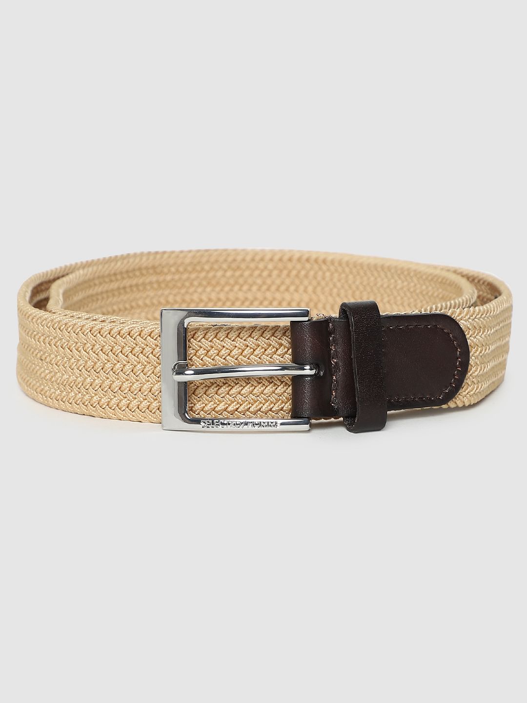 Light Brown Webbing Detail Belt