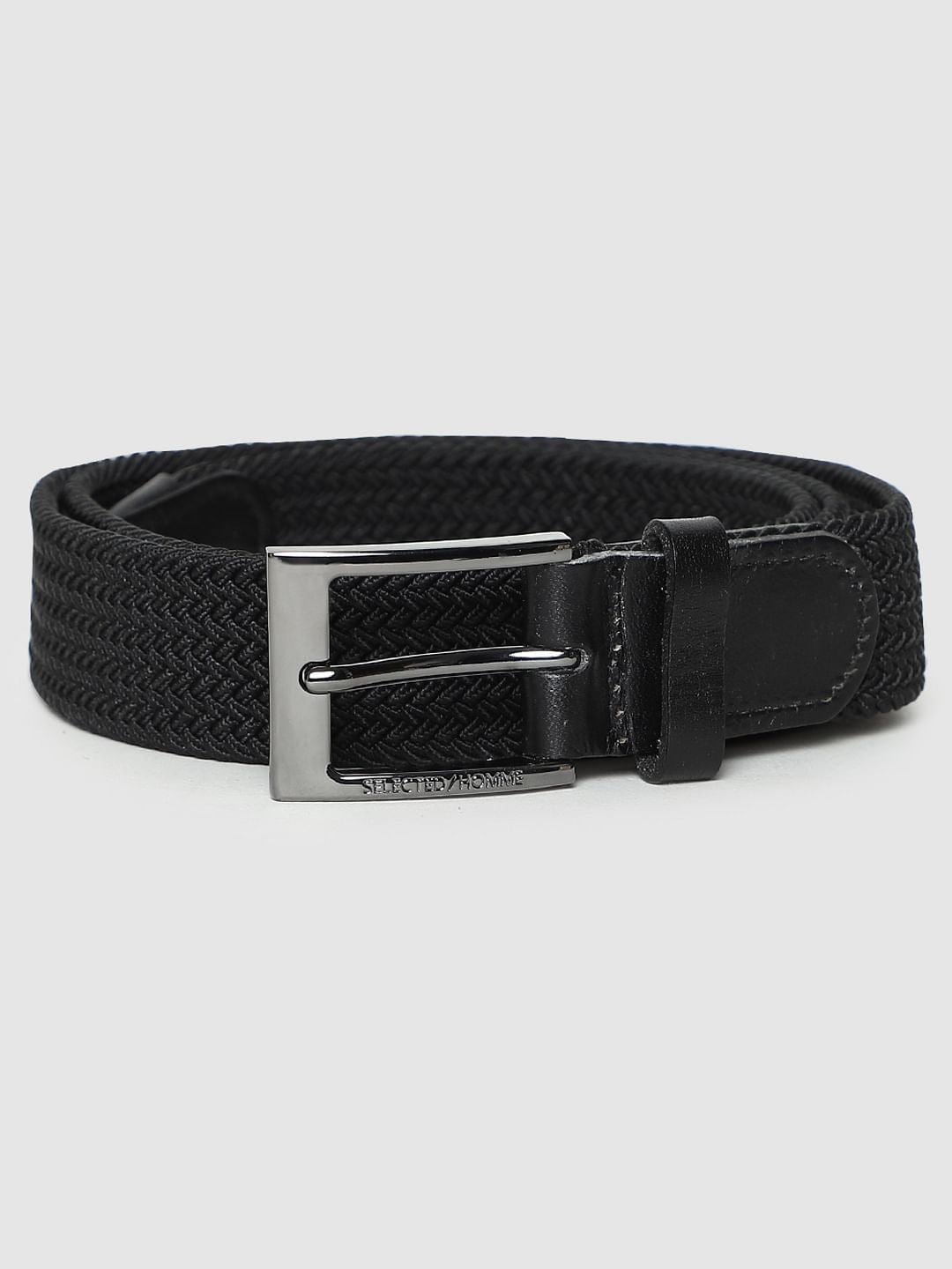 Black Webbing Detail Belt