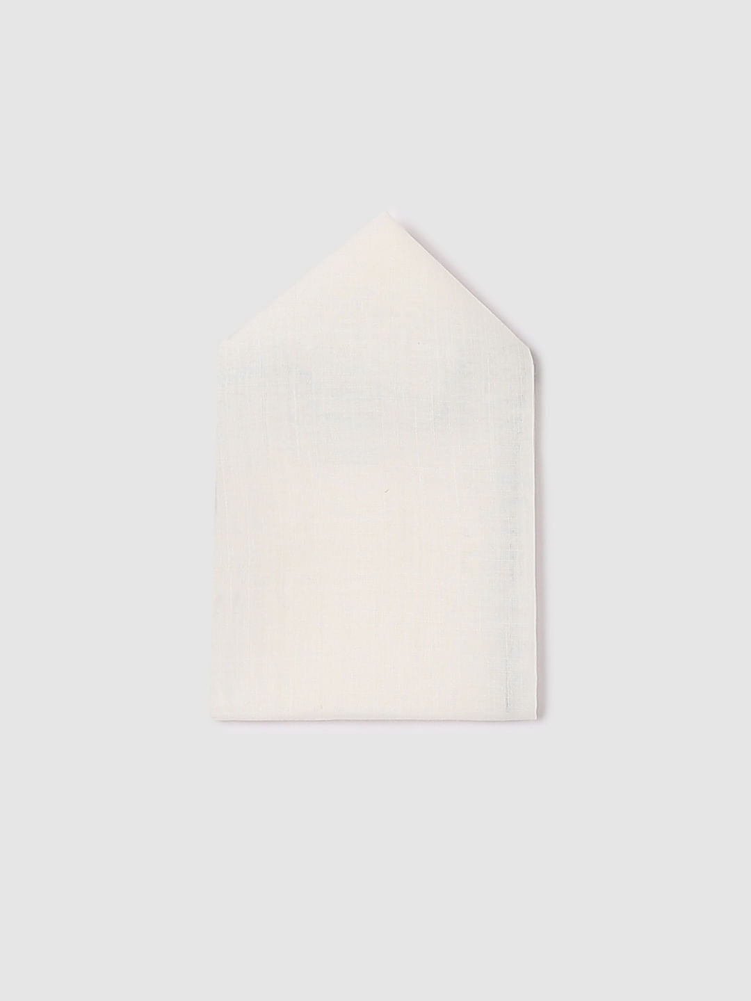 White Linen Pocket Square
