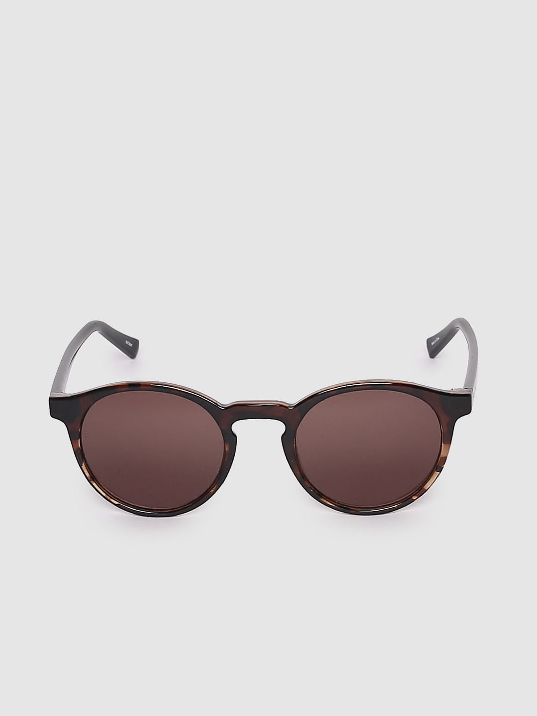 Dark Brown Round Sunglasses