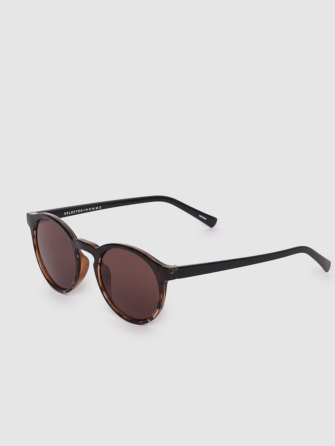 Dark Brown Round Sunglasses