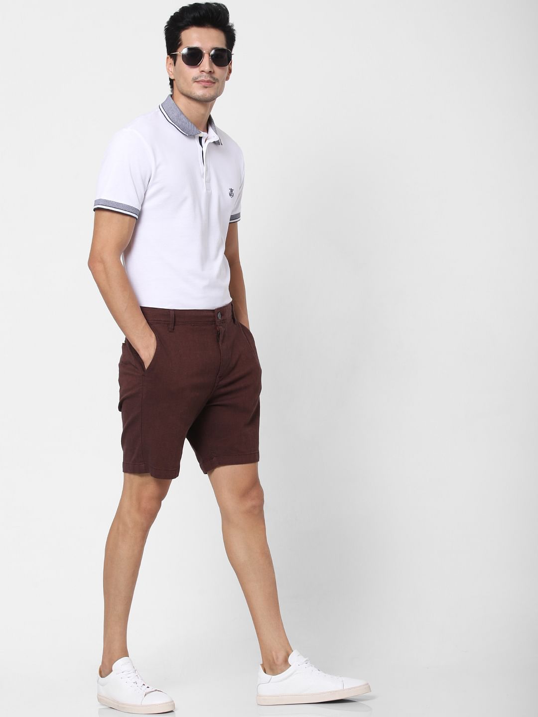 Burgundy Chino Shorts