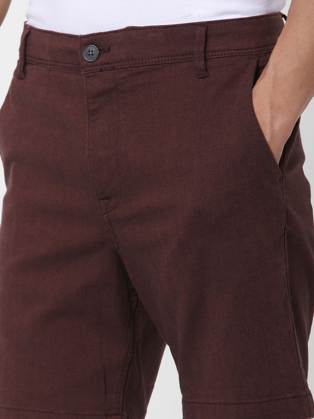 Burgundy Chino Shorts