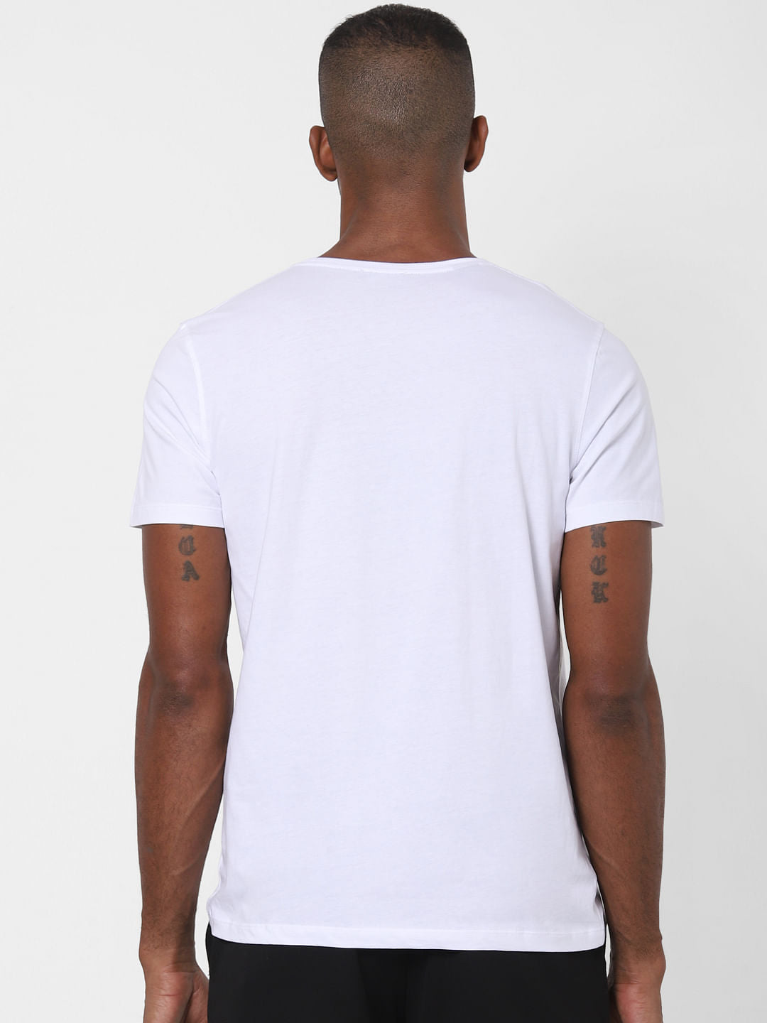 White Graphic Print Crew Neck T-Shirt