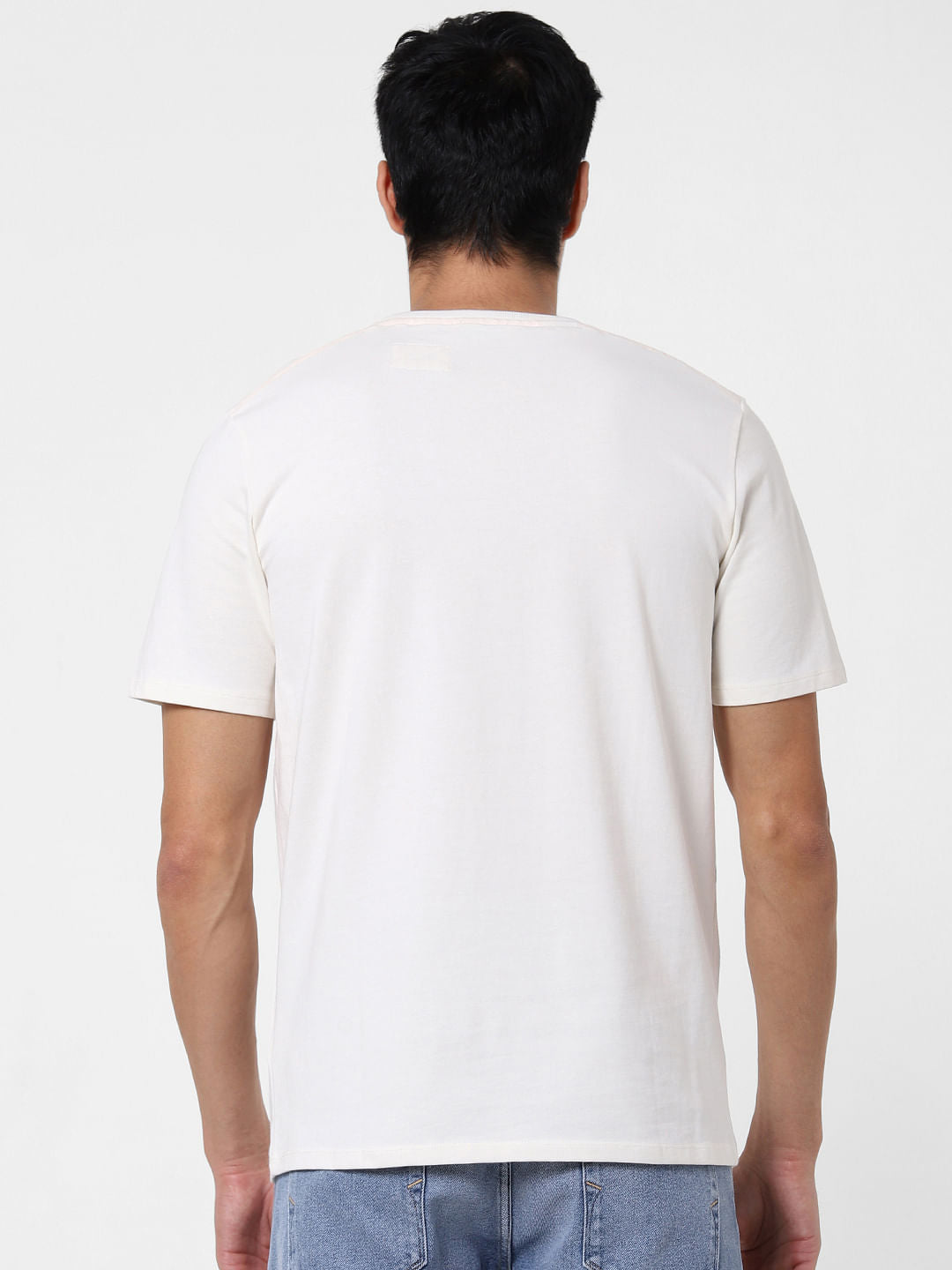 White Graphic Print Crew Neck T-Shirt