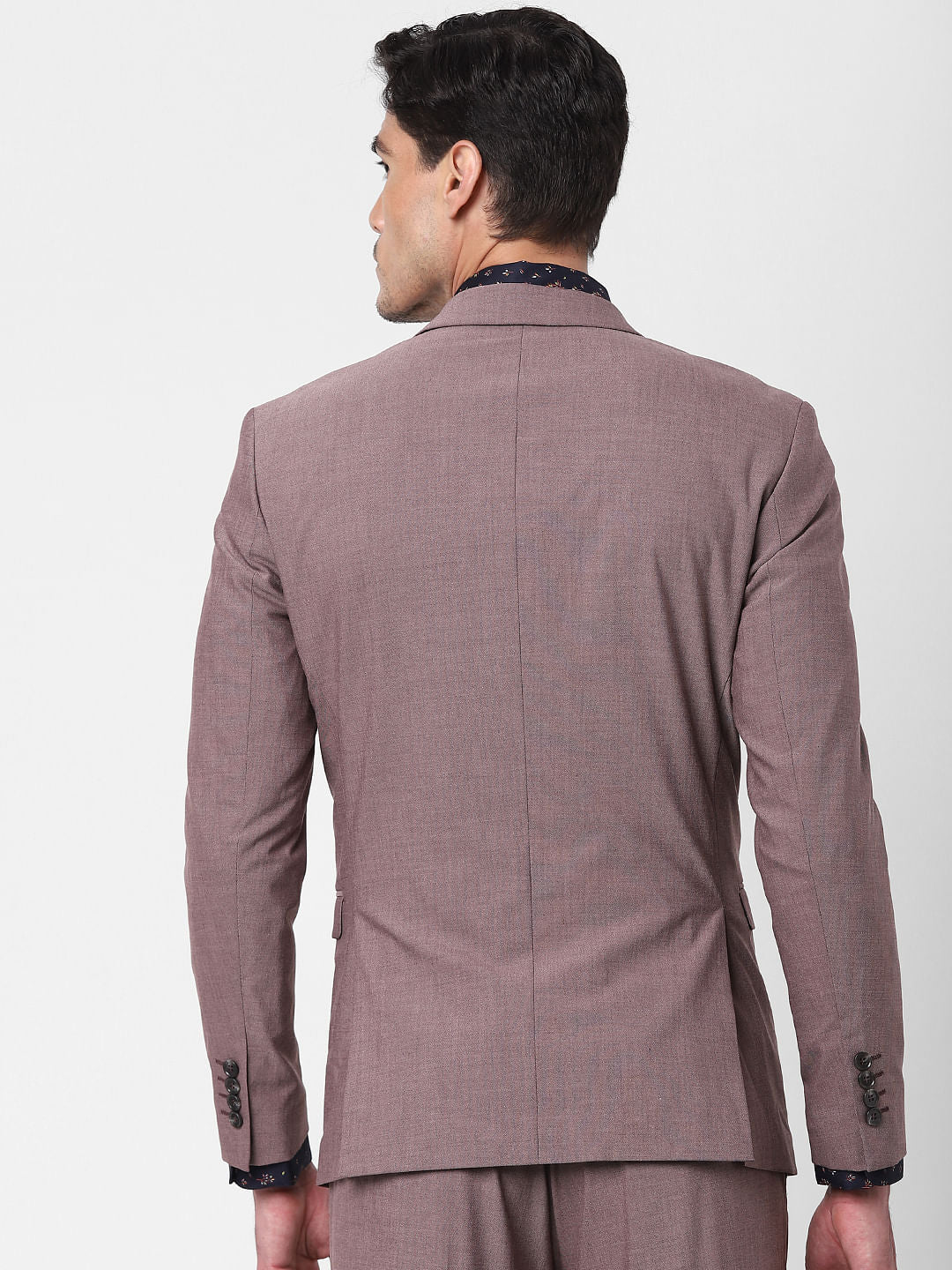 Pink Double Button Formal Blazer