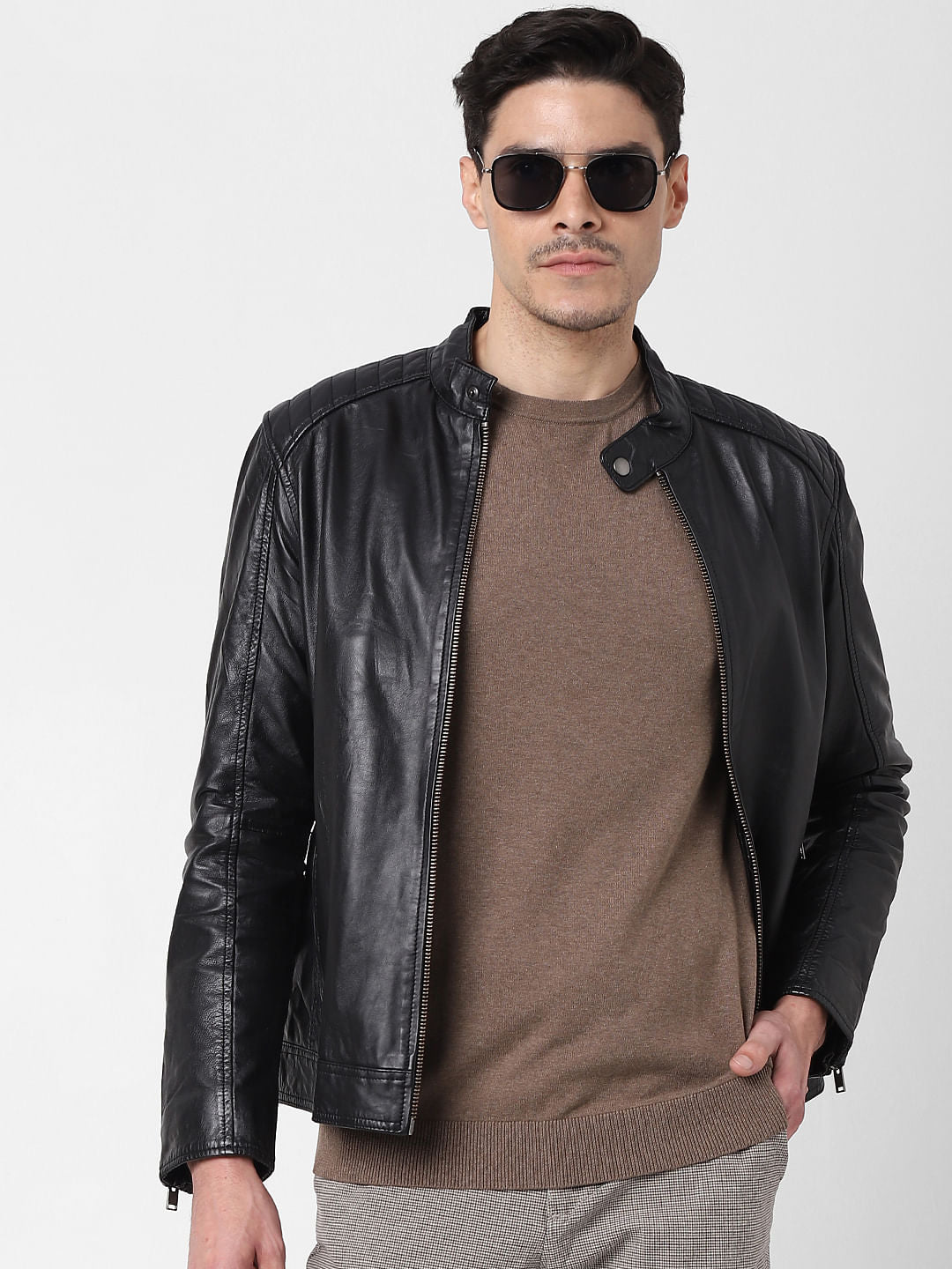 Brown Crew Neck Pullover