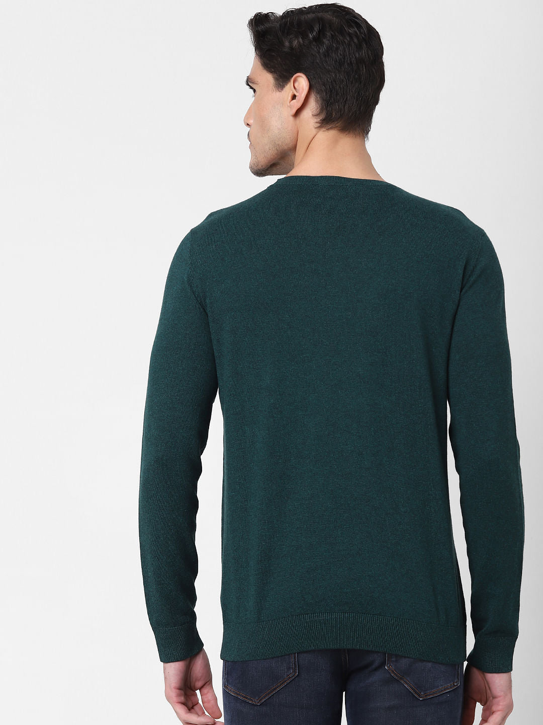 Green Crew Neck Pullover