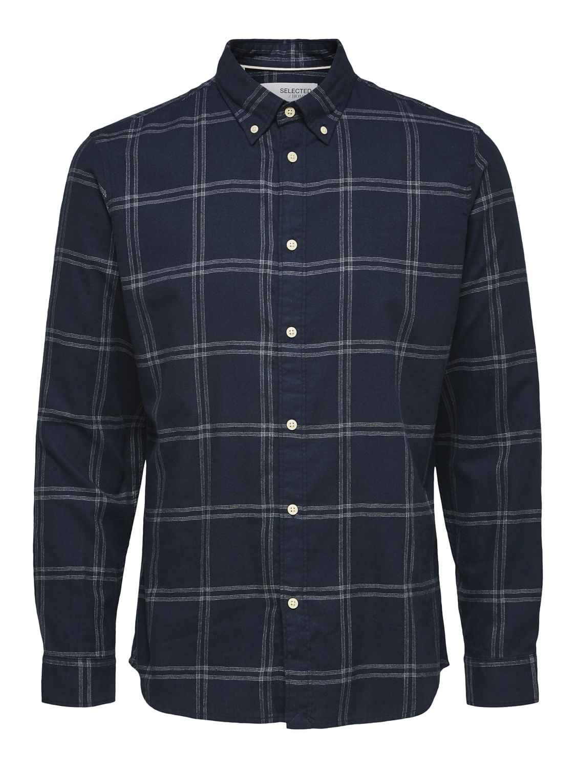 Dark Blue Flannel Checked Full Sleeves Shirt
