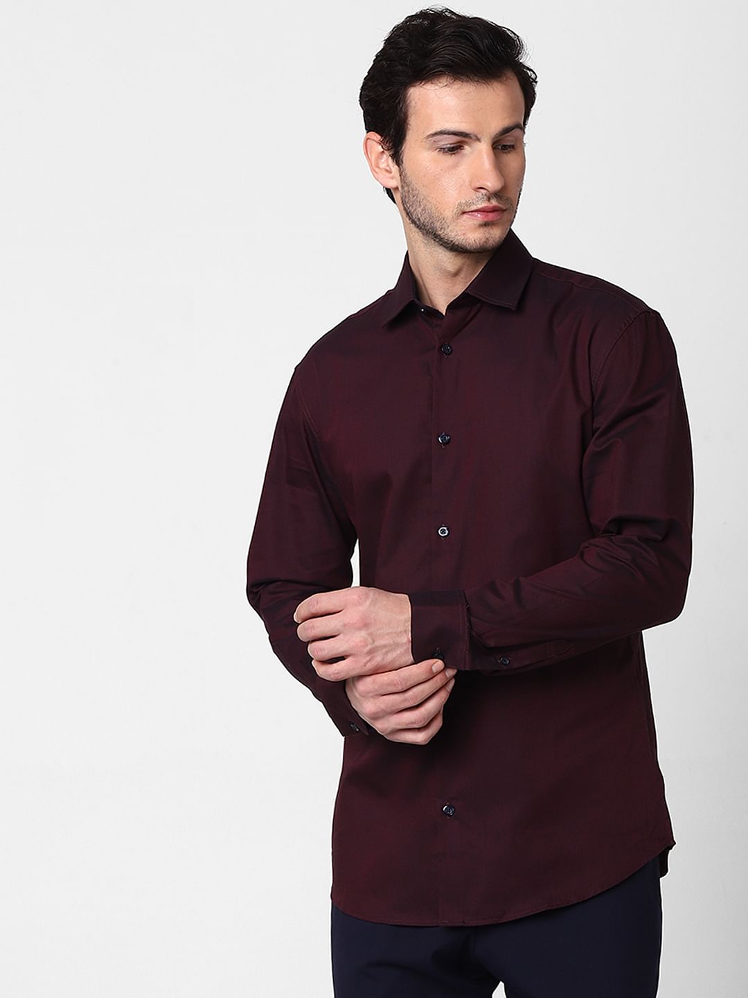Maroon Full Sleeves Shirt