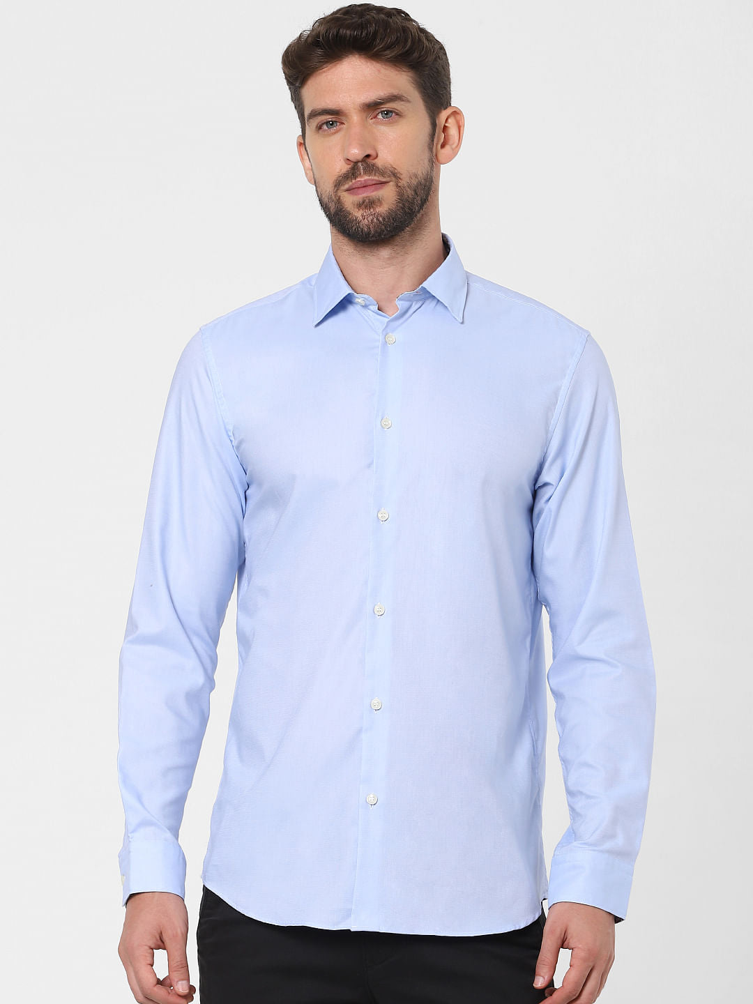 Blue Organic Cotton Full Sleeves Shirt