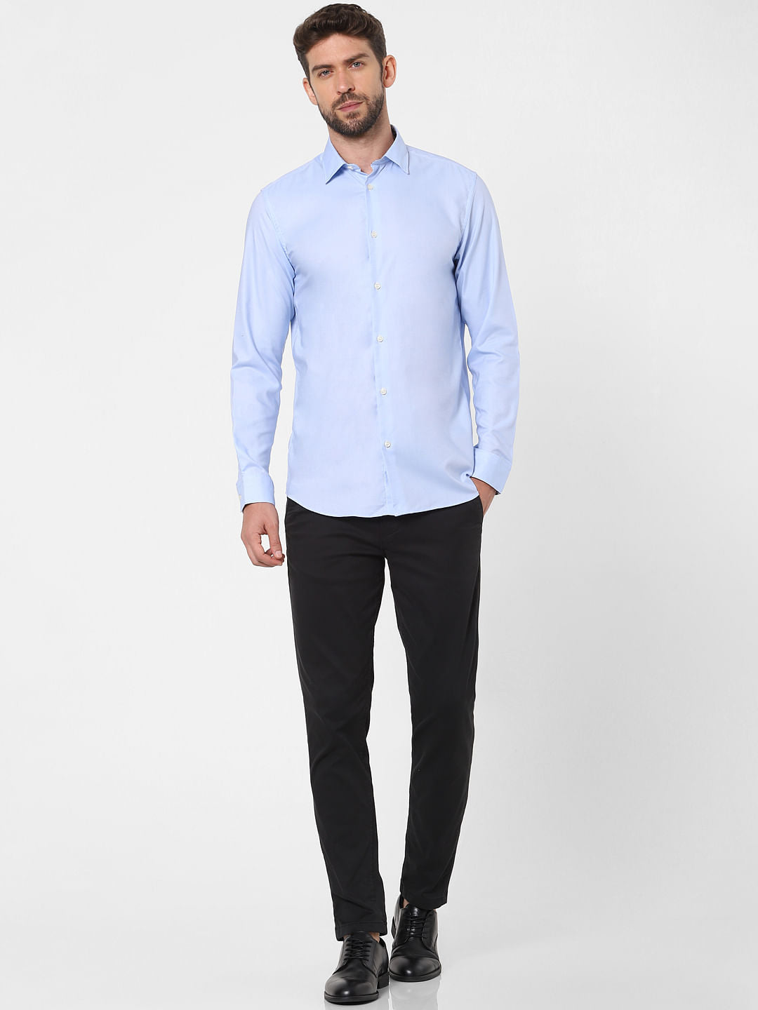 Blue Organic Cotton Full Sleeves Shirt