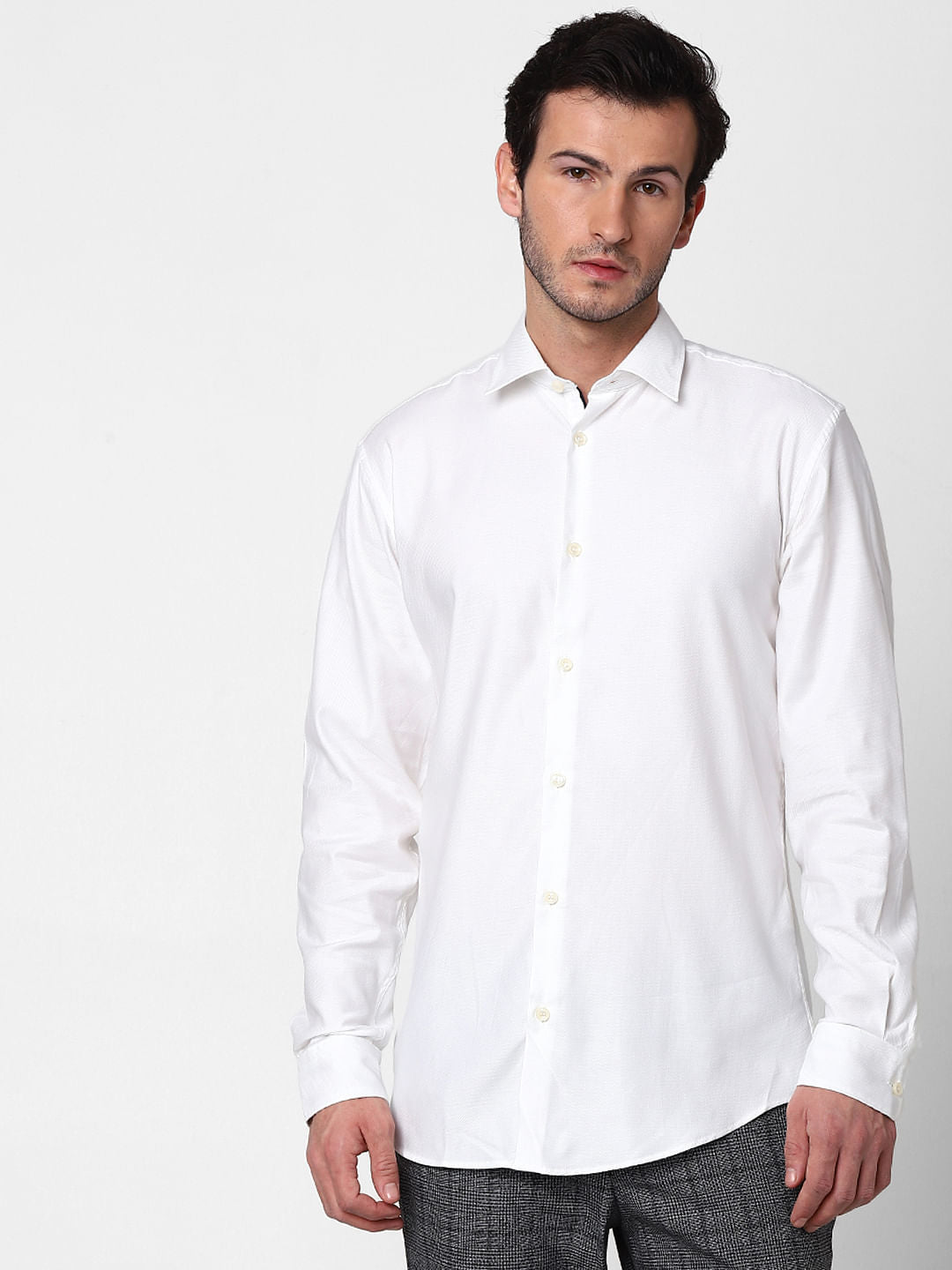 White Full Sleeves T-Shirt