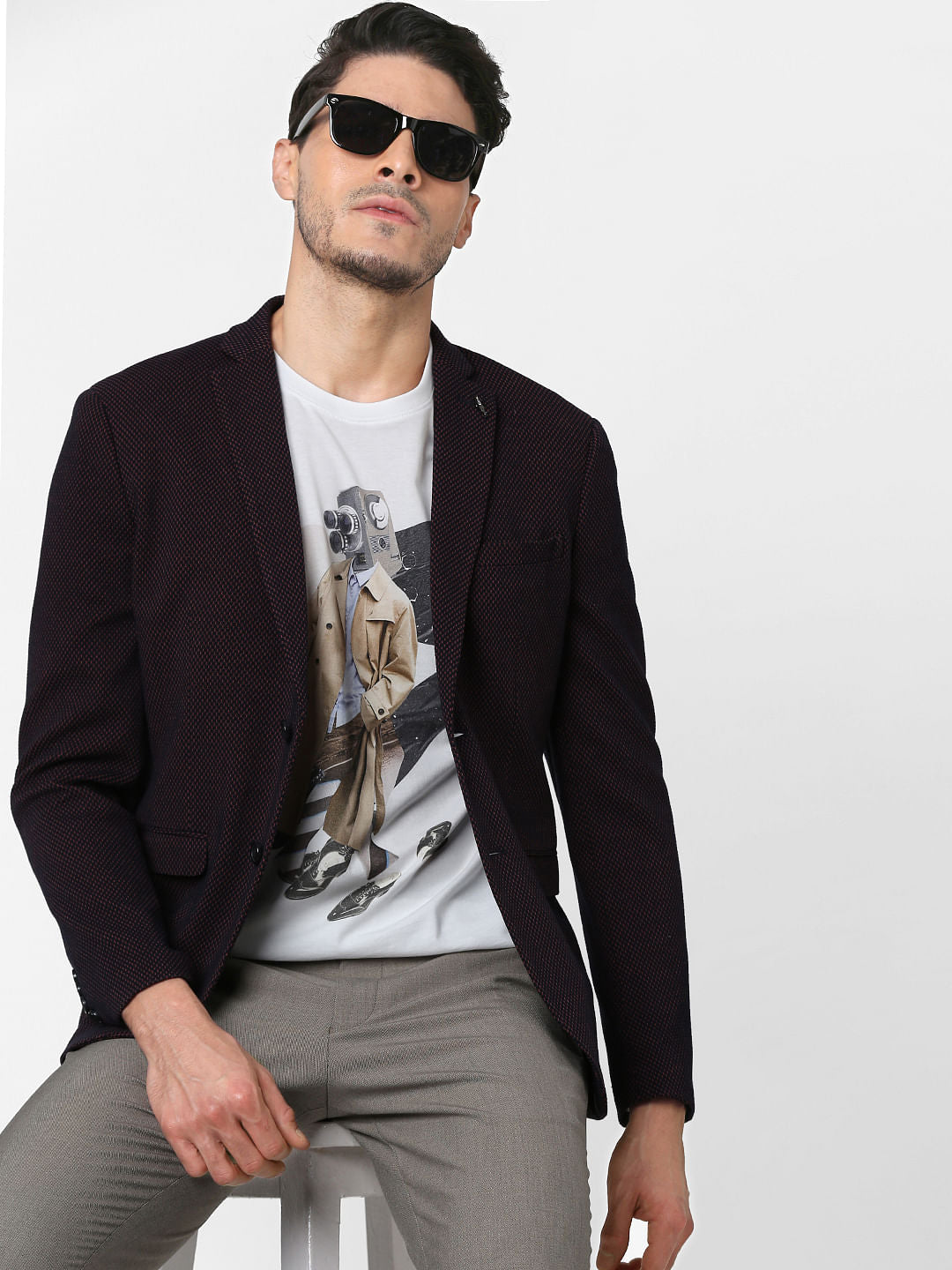 White Graphic Print Crew Neck T-Shirt
